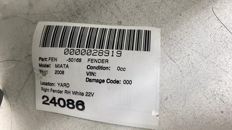 ⭕2006-2015 Mazda MX-5 Miata Front Passenger Side Fender Assembly Right