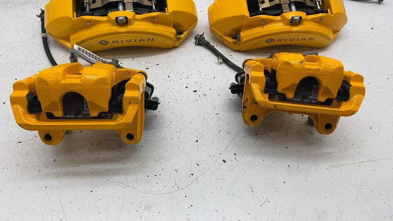 PT00000728 2022-2024 Rivian R1T R1S Adventure Set of 4 Front & Rear Brake Caliper Yellow