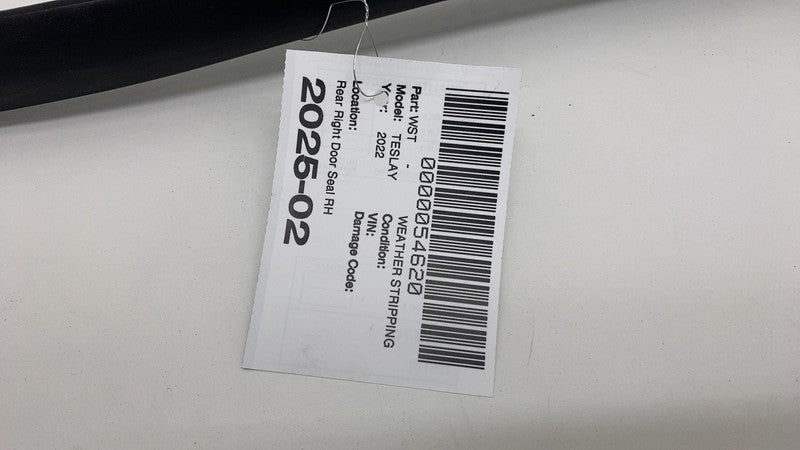 2020-2023 Tesla Model Y Rear Passenger Right Door Body Weatherstrip Rubber Seal