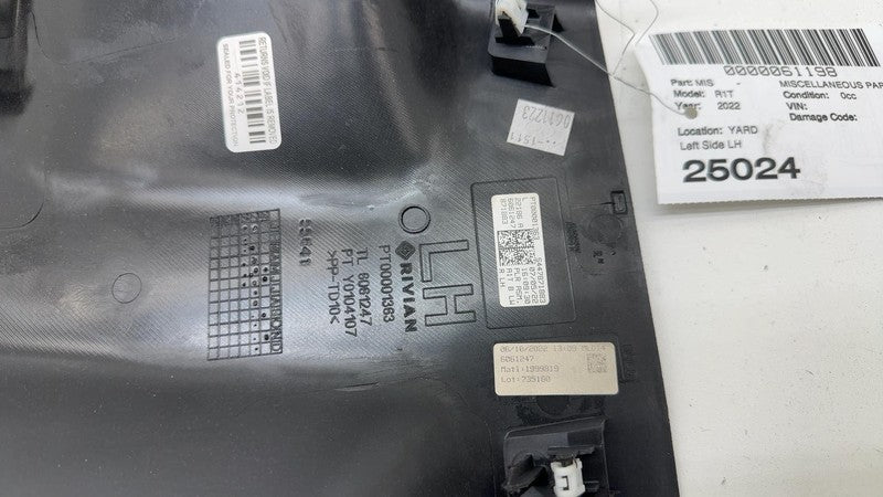 PT00001363 ⭕ 2022-2024 Rivian R1T R1S Left Lower Interior B Pillar Trim Panel LH PT00001363