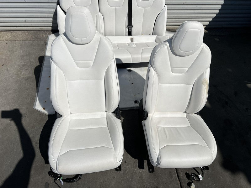 ⭕ 16-20 Tesla Model S Left & Right Front Bucket + Rear 2nd Row Seat Perforated