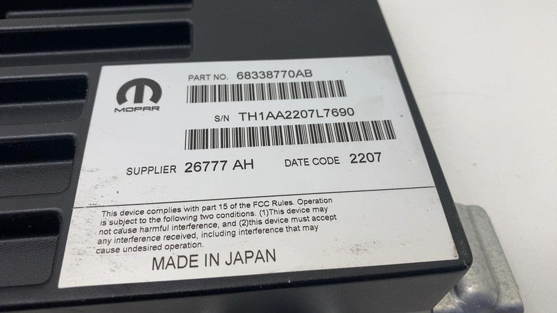 68338770AB ⭕ 2017-2020 Chrysler Pacifica Radio Amplifier Control Module Unit AMP 68338770AB
