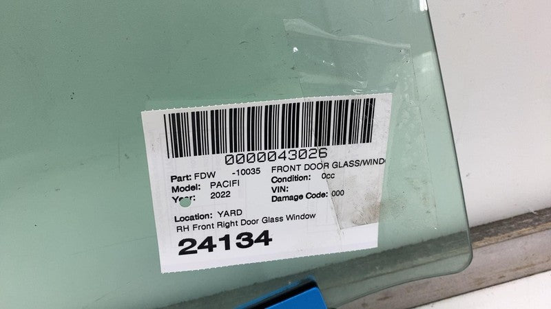 ⭕ 17-24 Chrysler Pacifica Front Passenger Side Door Glass Window Assembly Right