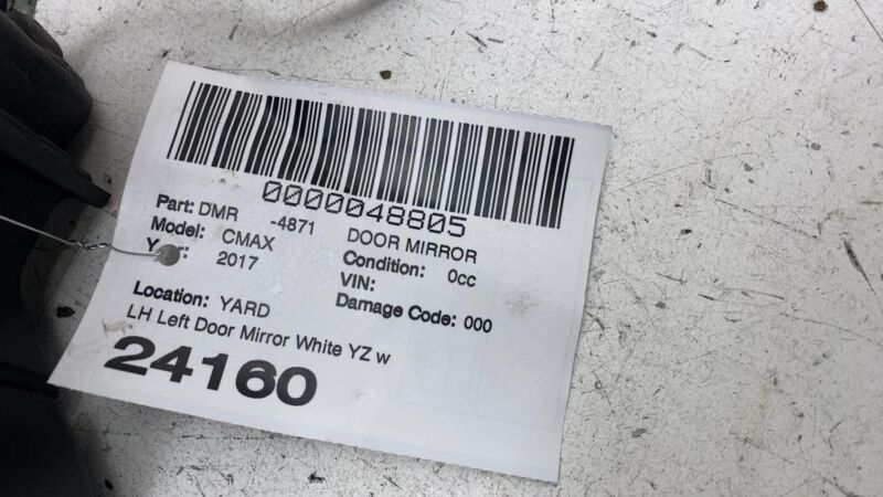 DM51-7683-BE54WF 2015-2018 Ford C-Max Front Driver Exterior Rear View Door Mirror Left White - YZ