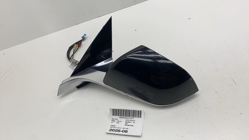 1110777-98-H ⭕17-20 Model 3 Front Left Exterior Rear View Door Mirror Black PBSB 1110777-98-H