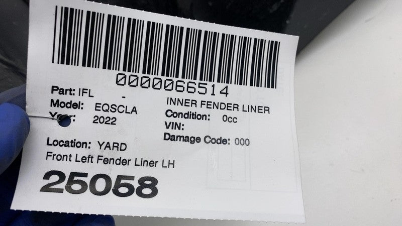 A 297 690 03 00 ⭕2022 EQS 450+ V297 Front Left Wheel Arch Fender Liner Splash Shield A2976900300