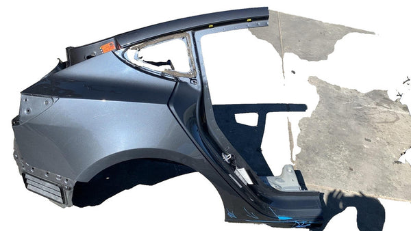 2017-2020 Tesla Model 3 Rear Right Quarter Panel Structural Frame Cut Gray PMNG