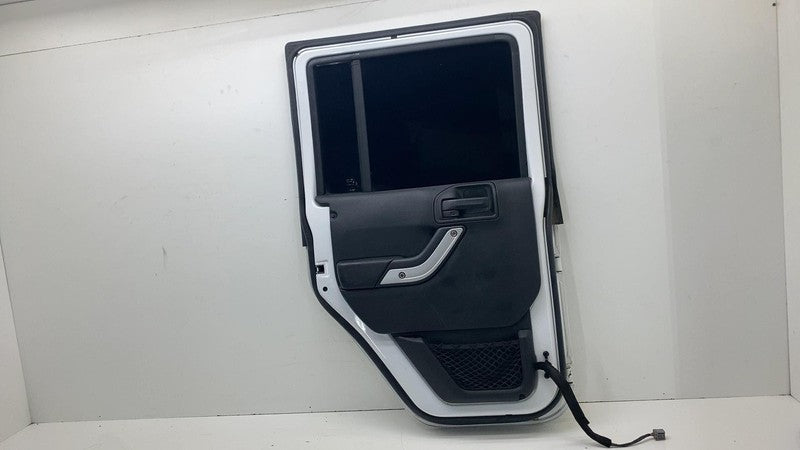 ⭕ 12-18 Jeep Wrangler Rear Driver LH Door Panel w/ Window Glass Left W
