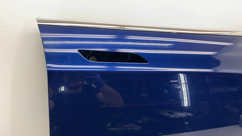 2012-2015 Tesla Model S Front Passenger Side Door Shell Panel Right RH Blue PPSB