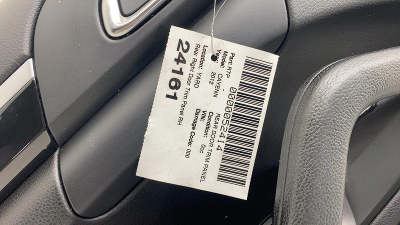 2011-2018 Porsche Cayenne S Rear Left Interior Door Panel Trim Cover Black OEM