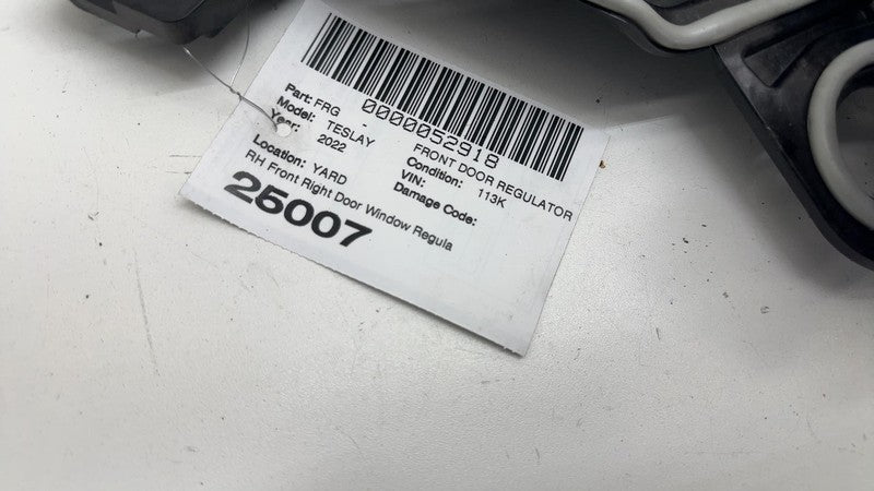 ⭕20-24 Model Y Front Right Door Window Regulator & Motor w/ Carrier 14