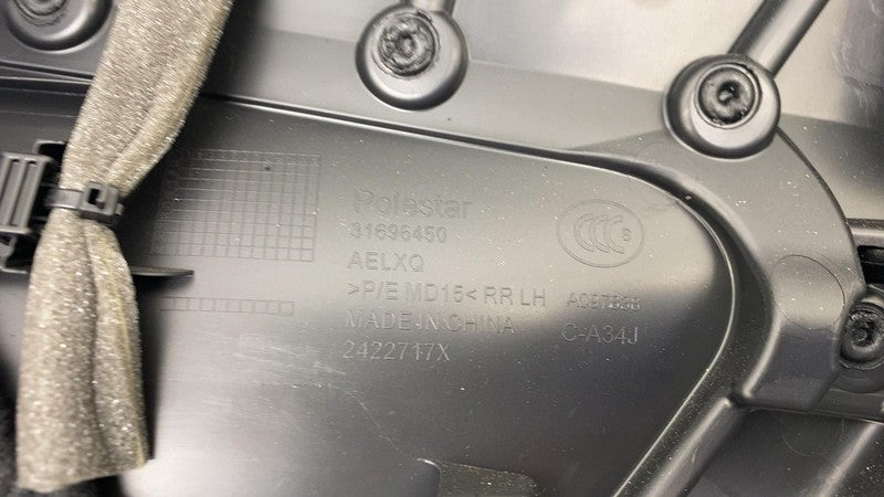 ⭕ 21-24 Polestar 2 Rear Left Interior Door Panel Trim Card Cover Black