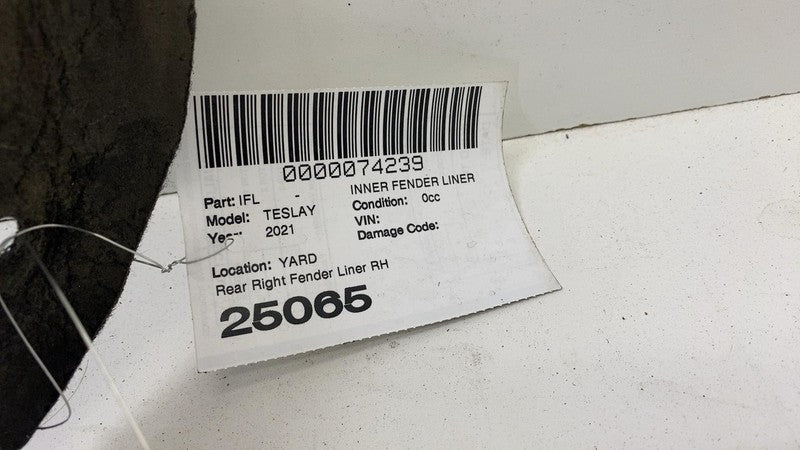 1492615-00-A ⭕2020-2024 Tesla Model Y Rear Left Wheel Fender Liner Splash Shield 1492615-00-A