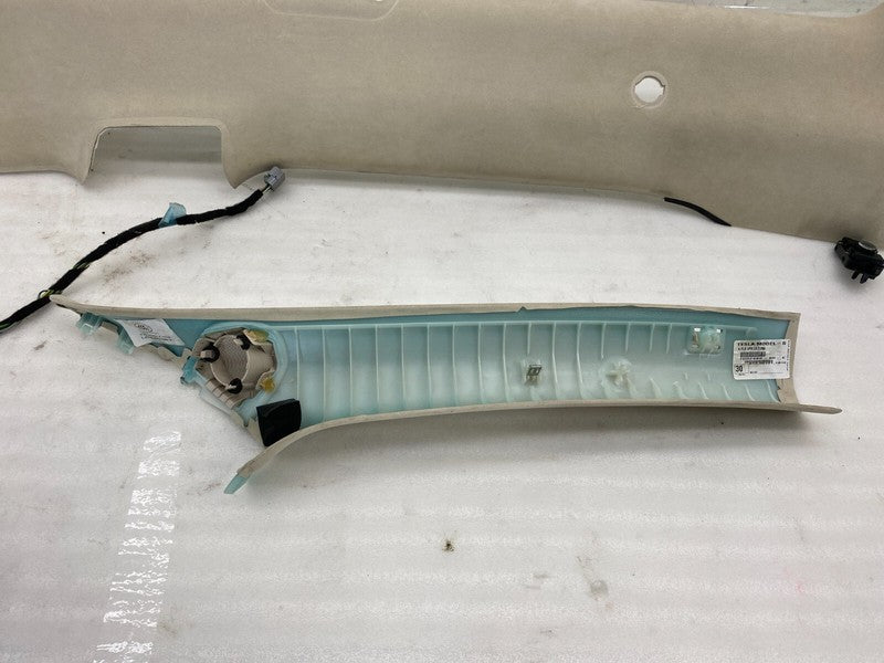 ⭕ 16-20 Tesla Model S SET of Ceiling Headliner Sunvisor Upper A + B + 
