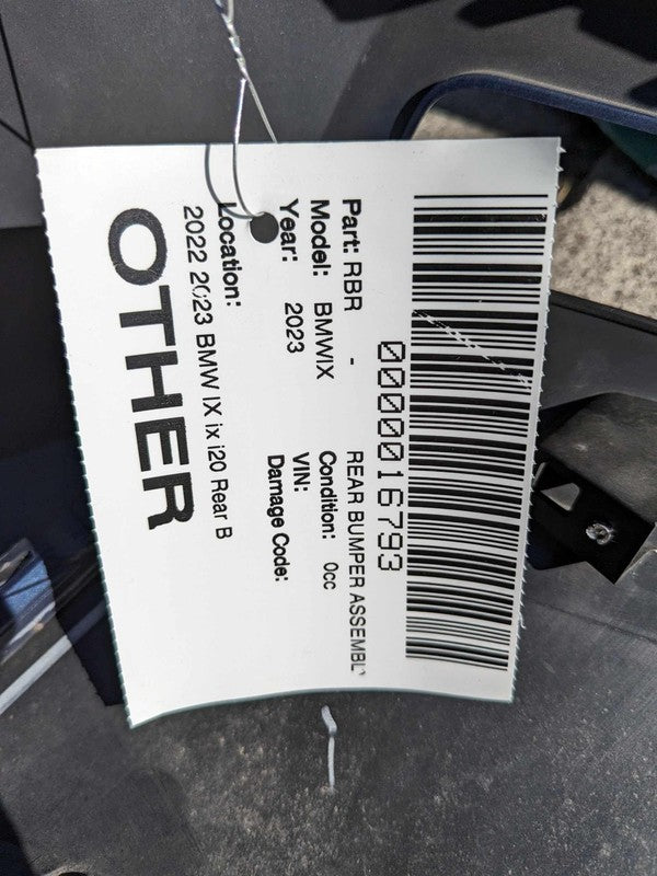 22-23 BMW IX i20 Rear Bumper Cover Lower Valance w/ Spoiler Diffuser 5