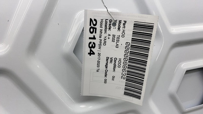 ⭕ 2017-2023 Tesla Model 3 M3 Front Hood Bonnet Shell Panel Cover Assy White PPSW