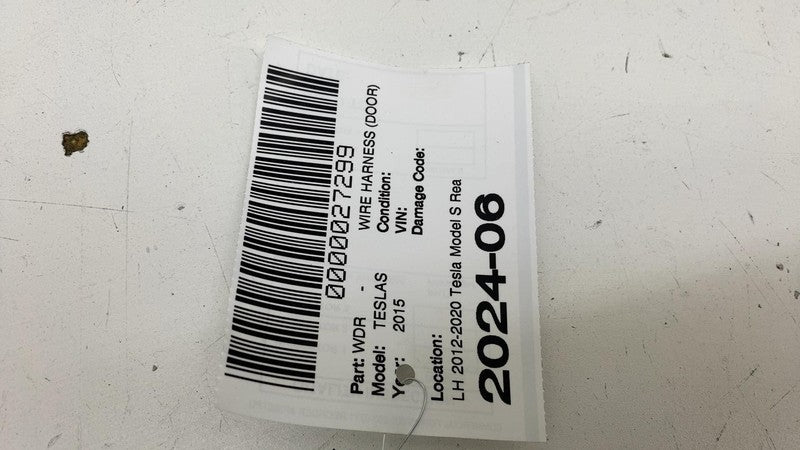 ⭕ 2015-2016 Tesla Model S Rear Door Wiring Harness Wire Loom Left 1004