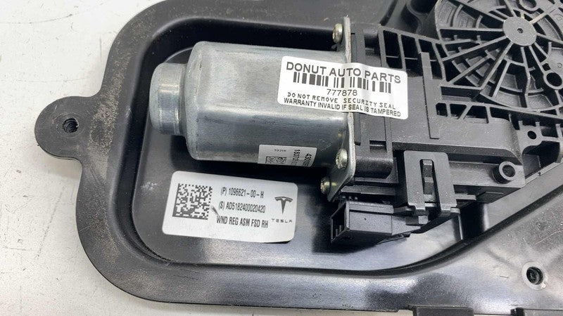 1096621-00-H ⭕ 2017-2023 Tesla Model 3 Front Right Door Window Regulator & Motor 1096621-00-H