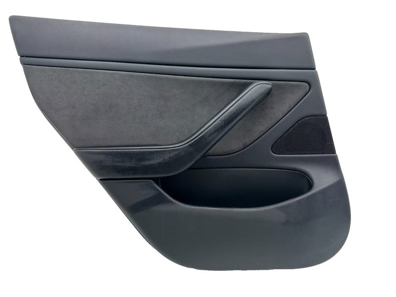 109041301I ⭕ 17-20 Tesla Model 3 M3 Rear Side Door Panel Trim Cover Black Left 1090413-01-I