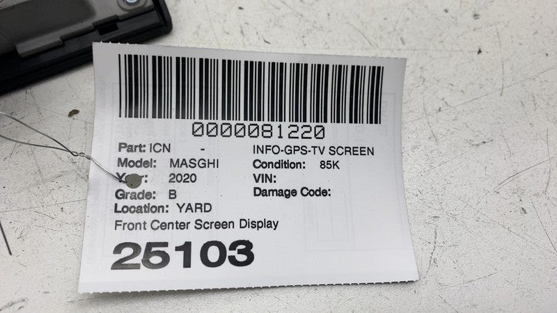 ⭕ 2014-2020 Maserati Ghibli Front Dash Navigation Screen Display Monit