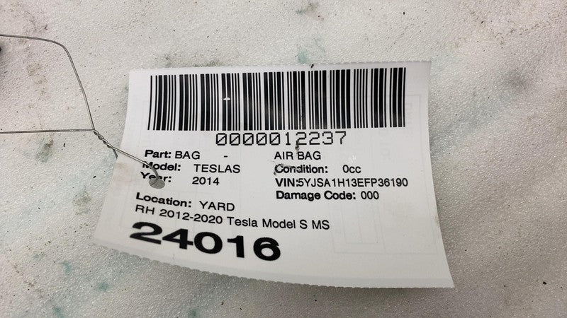 1005262 00 C ⭕2012-2020 Tesla Model S Passenger Roof Curtain Safety Airbag Right 1005262-00-C