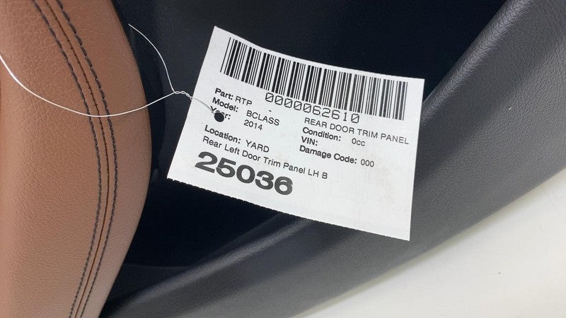 ⭕ 2014-2015 Mercedes-Benz B Electric Drive Rear Left Door Panel Trim Cover Brown