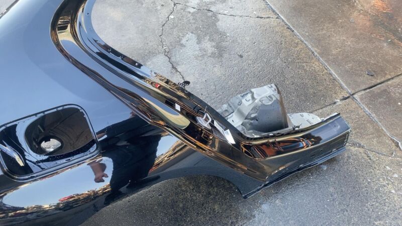 108735714 2021 BMW 530e Rear Passenger Quarter Panel Structural Cut Out Right RH Black 668