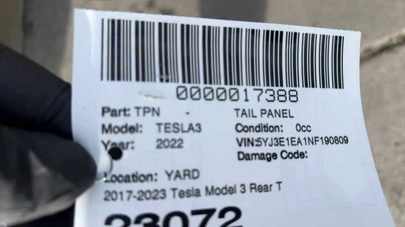 ⭕ 2017-2023 Tesla Model 3 M3 Rear Tail Panel Bucket Structural Assembl