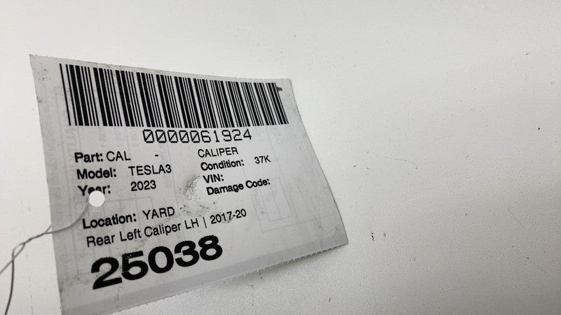 1044623-00-J ⭕ 2017-2025 Tesla Model 3 Rear Left Caliper w/ Brake Line Hose BASE 1044623-00-J