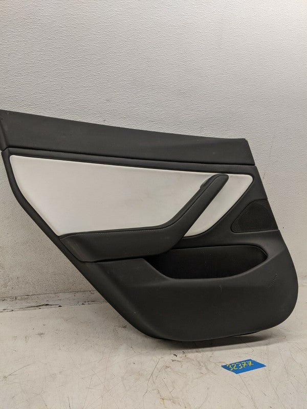 1105095 00 E ⭕2017-2020 Tesla Model 3 Rear Side Door Panel Trim Cover White Left 1105095-00-E