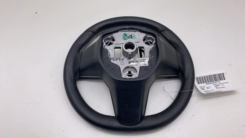 110532400E ⭕ 2017-2020 Tesla Model 3 M3 Steering Wheel Leather Black Assembly 1105324-00-E