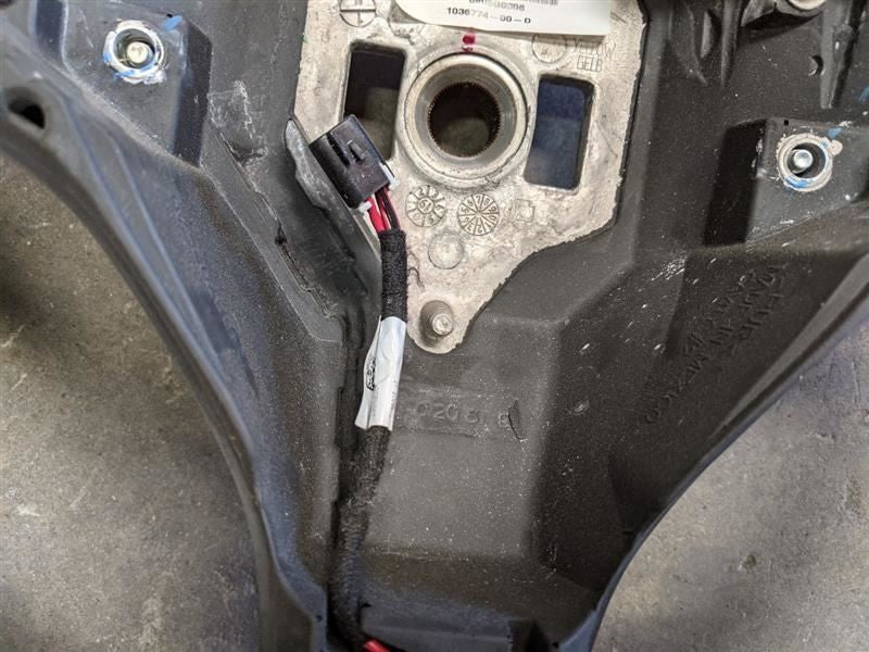 ⭕2012-2020 Tesla Model S X Steering Wheel Heated Black Leather Assy 10