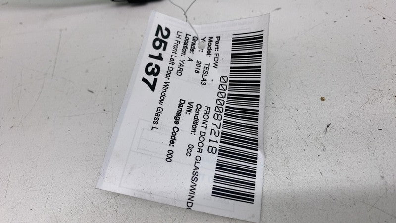 ⭕ 2017-2020 Tesla Model 3 Front Driver Side Door Window Glass Left (Si