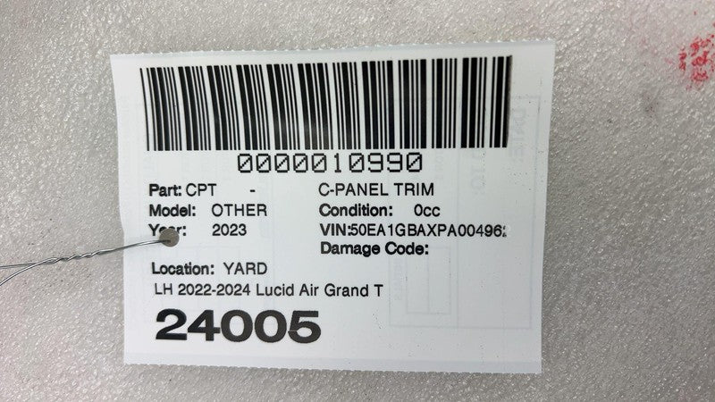 P11-NH05AJ-02 ⭕2022-2024 Lucid Air C-Pillar Upper Left Driver Trim Panel Quarter LH P11-NH05AJ