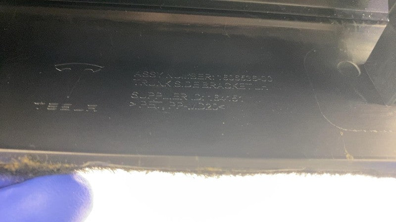 160653600B 2021-2024 Tesla Model S MS Rear Driver Side Soft Trim Trunk Carpet Bracket Left