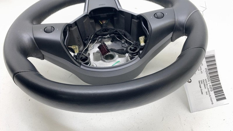 ⭕ 2017-2020 Tesla Model 3 M3 Steering Wheel Leather Black Assembly 110