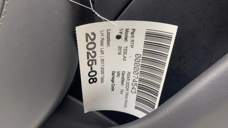 1090413-01-L ⭕ 2017-2020 Tesla Model 3 Rear Interior Door Panel Trim Card Left 1090413-01-L