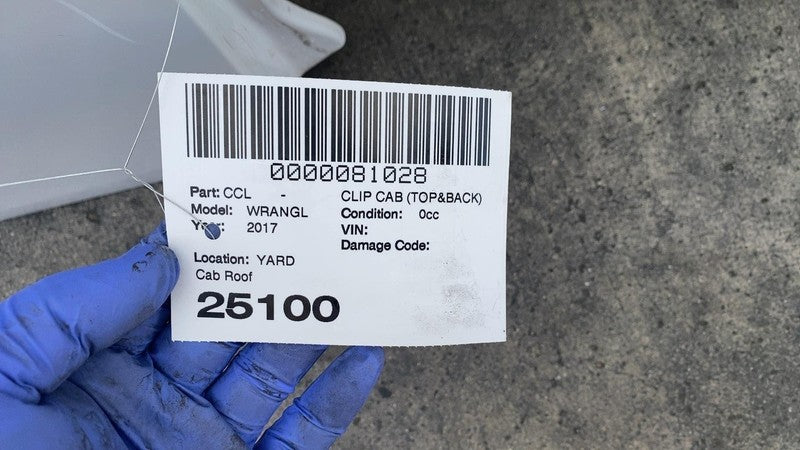 ⭕ 11-18 Jeep Wrangler 4-Door Hard Top Panel Roof Cab Clip White - PW7 