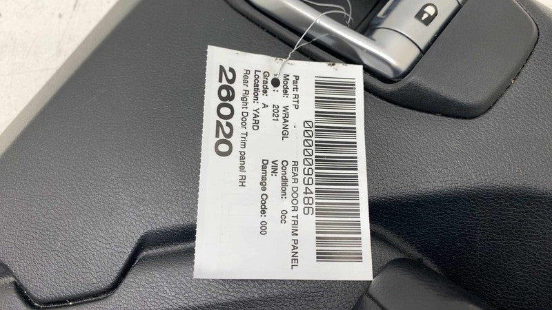 Rear Door Trim Panel JEEP WRANGLER Right 21