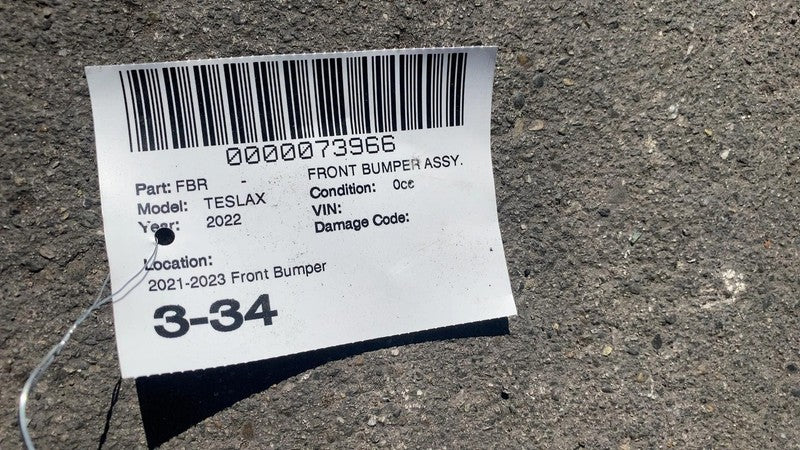 1588184-S0-B ⭕ 2021 2022 2023 2024 Tesla Model X MX Front Bumper Cover Panel Assembly OEM