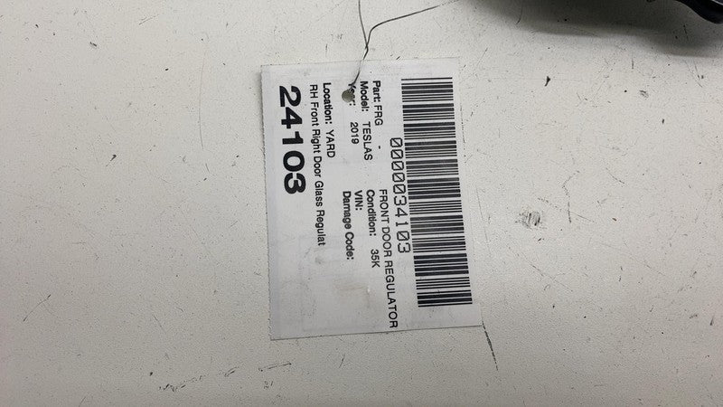 ⭕ 2012-2020 Tesla Model S Front Right Door Window Regulator & Motor 60