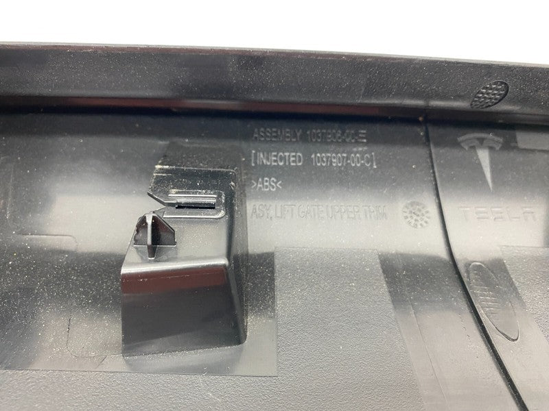 103790600E ⭕ 2016-2020 Tesla Model X Rear Tailgate Liftgate Upper Trim Molding 1037906-00-E