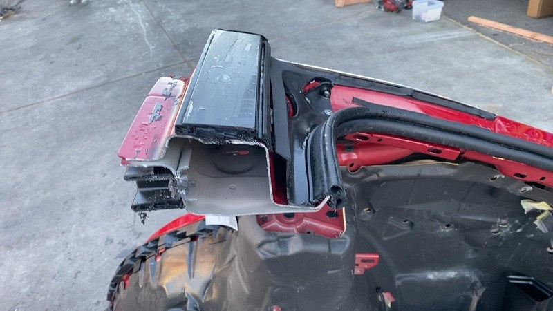 2016-2020 Tesla Model X Rear Right Quarter Fender Frame Panel Cutout RH Red PPMR