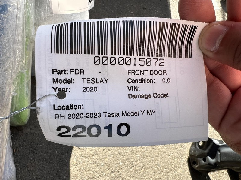 ⭕ 2020-2024 Tesla Model Y Front Passenger Side Door Shell Panel Right 