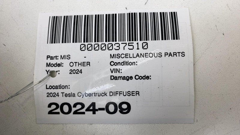 2024 Tesla Cybertruck Rear Fascia Undertray Diffuser 1896372-00-B