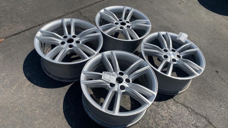 600721400D 2012 2013 2014 2015 Tesla Model S MS Silver Wheel Rim 19x8.0 6007214-00-D OEM x4