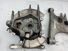 ⭕ 12-15 Tesla Model S Rear Left Spindle Knuckle Wheel Hub + Control Arm Link RWD