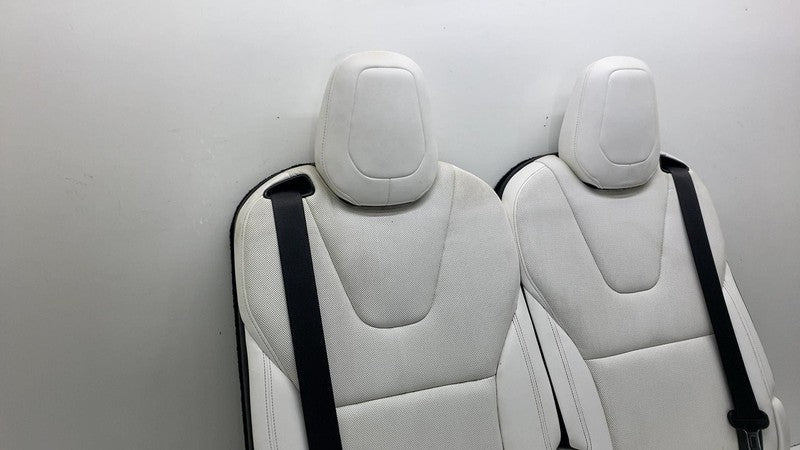 ⭕ 2021-2025 Tesla Model X Rear Left & Right 3rd Row Seat Leather White
