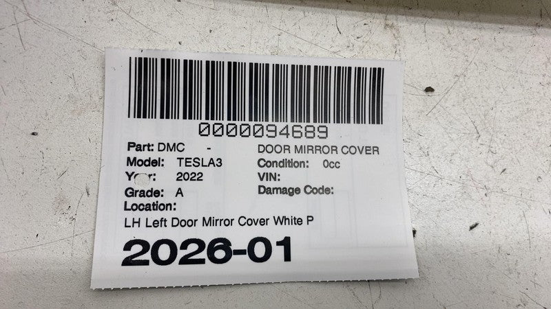 ⭕ 2017-2025 Tesla Model 3 Left Exterior Door Mirror Skull Cap Cover 10