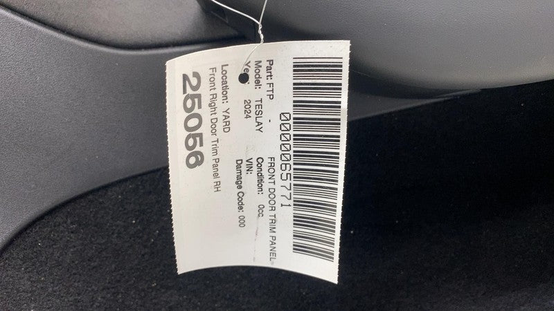 1997295-00-C ⭕ 20-24 Tesla Model Y Front Right Door Panel Trim Card Cover White 1997295-00-C